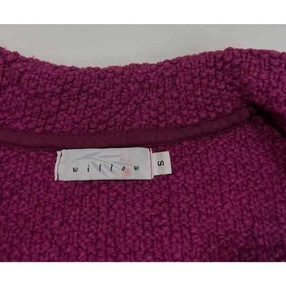 Willow Jacket Women Small Purple Pink Sweater Jeweled Buttons Blazer Cable Knit - Picture 6 of 9